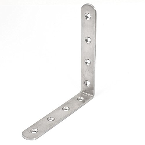 Aexit 150mmx150mm 90 Shelf Brackets  and  Supports Degree L Shape Stainless Steel Shelf Corner Brace Brackets Angle Bracket