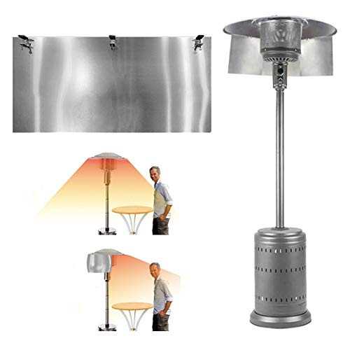Heat Focusing Reflector for Round Natural Gas and Propane Patio Heaters- Foldable Patio Heater Reflector Shield- Directional Heat Reflector Protective Cover - 55x 38cm