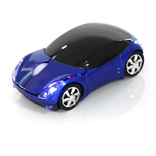 Novelty Mouse- 2.4G Wireless Mouse Optical Mouse 1600DPI for Mac/ME/Windows PC/Tablet Gaming Office-Blue-