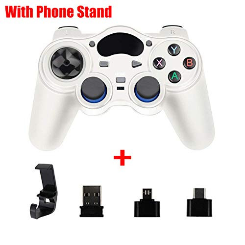 szkn 2.4G Gamepad Joystick Wireless Controller for PS3 Android Smart Phone TV Box Laptop Tablet PC White