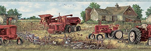 Chesapeake CTR63161B Oakley Red Countryside Wallpaper Border