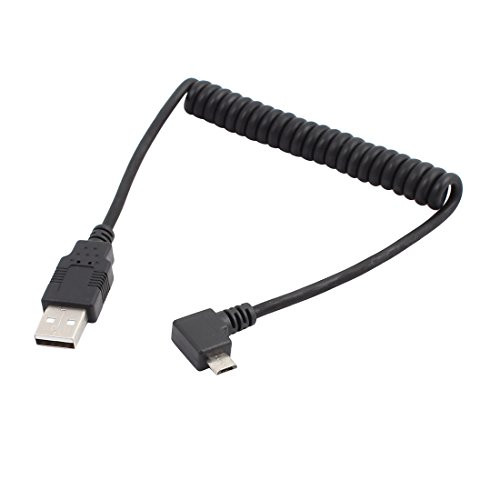 Aexit 1m Right Angled 90 Degree USB 2.0 Micro Male to Left Angled A Type Male Stretch Data Cable for Tablet Cell Phone -4e3adef2b835b6cd21599fb0d5a36692-