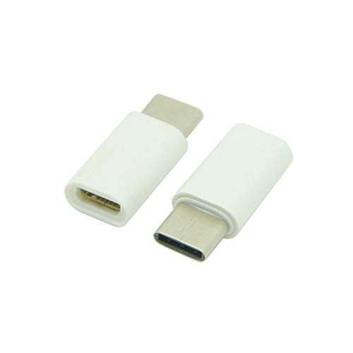 Lysee Power Cables - CY USB 3.1 Type C Male to Micro USB 2.0 5Pin Female Data Adapter for Tablet  and  Mobile Phone White Color Cable