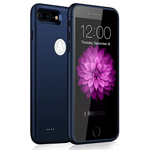 Battery Case for iPhone 6s Plus/6 Plus, 4000mAh Conqto Portable Protective Power Charging Case Compatible with iPhone 6 Plus/6s Plus (5.5 inch) Rechargeable Extended Battery Charger Case-Blue