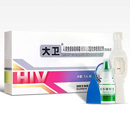 HGFDSA HIV Self Test - Quick Check in Home Test of Blood Test Strip Kit- Human Immunodeficiency Virus Test Kit- Simple/Reliable