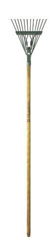 Flexrake Classic 8 Inch Aluminum Leaf Rake with 48 Inch Wood Handle