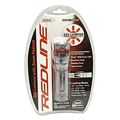 Nebo 5581 220 Lumen Redline Tactical Flashlight Strobe S.O.S