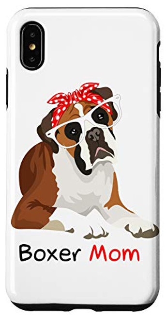 iPhone XS Max Boxer Mom Dog Bandana Pet Lover Gift Womens Boxer Dog Case iPhone XS Max Boxer Mom Dog Bandana Pet Lover Gift Womens Boxer Dog Case