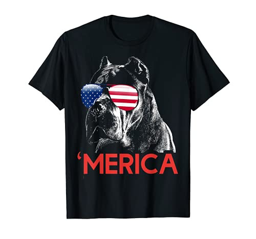 Merica Cane Corso American Flag 4th of July T-Shirt Merica Cane Corso American Flag 4th of July T-Shirt