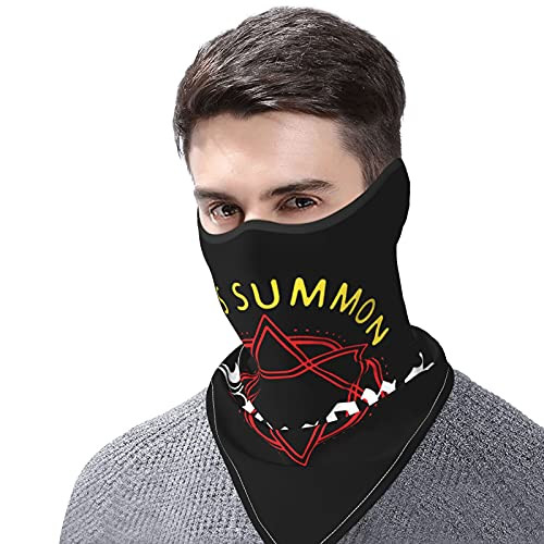 Let's Summon Demons Face Mask Fashion Outdoor Unisex Face Shield Sports Face Clothing Neck Gaiter Mask Black