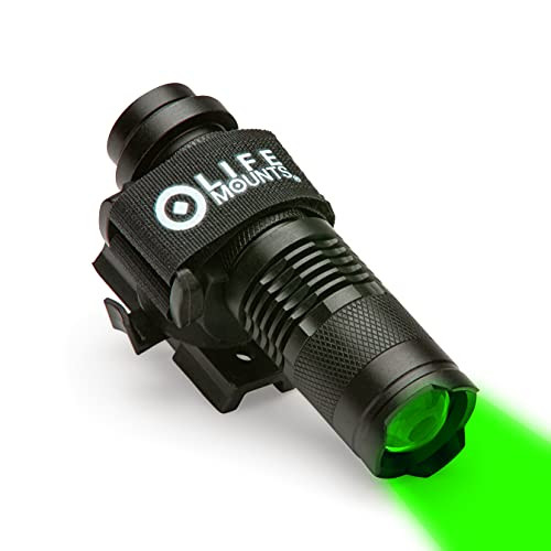 Life Mounts LED Tactical Helmet ARC Rail Light -Green LED-