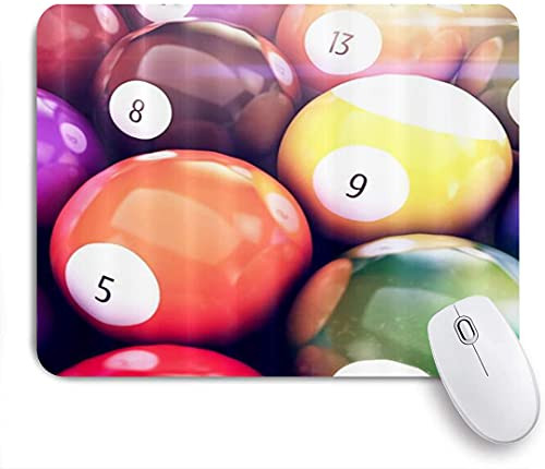 ZOMOY Gaming Mouse Pad Billiard Pool Balls Sunshine 9.5"x7.9" Nonslip Rubber Backing Mousepad for Notebooks Computers Mouse Mats