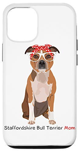iPhone 12/12 Pro Staffordshire Bull Terrier Mom Retro Mothers Day Gift Idea Case