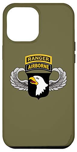 iPhone 12 Pro Max 101st Airborne Division Patch - Wings and Ranger Tab - OD Case