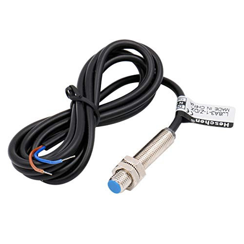 Heschen M8 Inductive Proximity Sensor Switch Shield Type LJ8A3-1-Z/DX Detector 1mm 10-30VDC 200mA Normally Closed-NC- 2 Wire