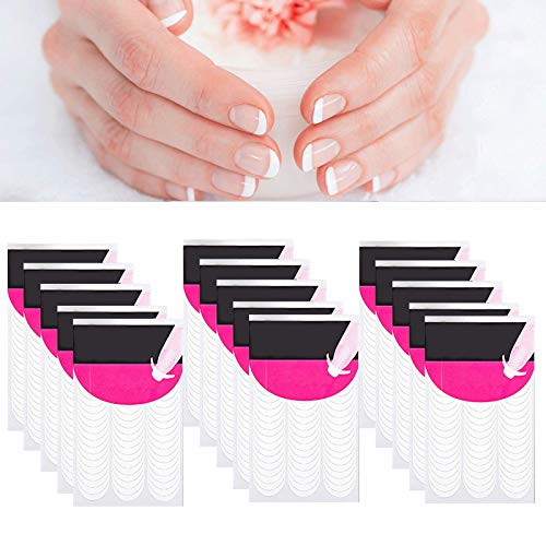 1200 Pieces French Manicure Strips- Nail Art Stickers Self-Adhesive Moon Shape French Manicure Tip Nail Stickers Guides- French Manicure Kit Nail Stickers for Nail Art Stickers DIY Tools-25 Pcs- 1200 Pieces French Manicure Strips- Nail Art Stickers Self-Adhesive Moon Shape French Manicure Tip Nail Stickers Guides- French Manicure Kit Nail Stickers for Nail Art Stickers DIY Tools-25 Pcs-