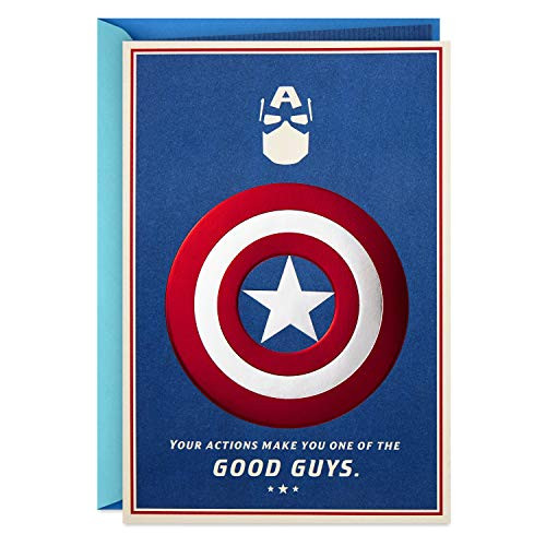 Hallmark Marvel Captain America Father's Day Card -One of the Good Guys-