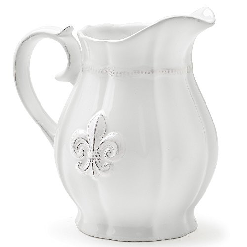 Epic Products Fleur De Lis Ceramic Serving Pitcher, Multicolor