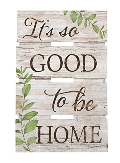 P. GRAHAM DUNN It's Good to Be Home Whitewash 10 x 15.5 Wood Skid Pallet Wall Plaque Sign P. GRAHAM DUNN It's Good to Be Home Whitewash 10 x 15.5 Wood Skid Pallet Wall Plaque Sign