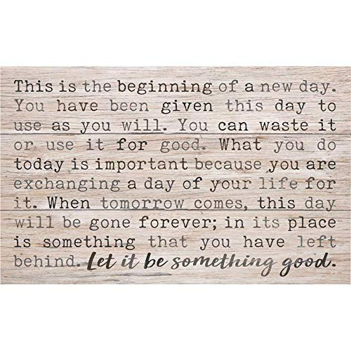 P. Graham Dunn Let It Be Something Good Brown 17 x 11 Pine Wood Decorative Pallet Plaque