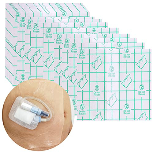 Peritoneal Dialysis Shower Protector Shields- Waterproof Dialysis Port Cover for PD Chest Catheter Peg Feeding Tube G-Tube Picc Line Post Surgery Patient Bathing 7.9"x7.9"-Pack of 25-