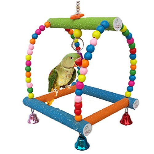 Colorful Climbing Ladder Bird Toys for Parrot Cockatoo Macaw African Greys Cockatiel Lovebird Conure Budgies Finch Cage Perch Toy Paw Grinding Ladder -A- Colorful Climbing Ladder Bird Toys for Parrot Cockatoo Macaw African Greys Cockatiel Lovebird Conure Budgies Finch Cage Perch Toy Paw Grinding Ladder -A-