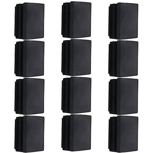 Juvielich 12Pcs 38x38mm-1.5inch- Plastic Tubing Plug Square Post End Caps Chair- Table- Stair railings-Gorilla Lifts- Fitness Equipment End Caps