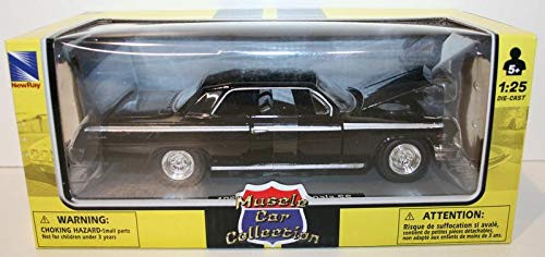 NewRay 1:25 W/B Muscle Car Collection, 1962 Chevrolet Impala SS, Black Diecast Vehicle