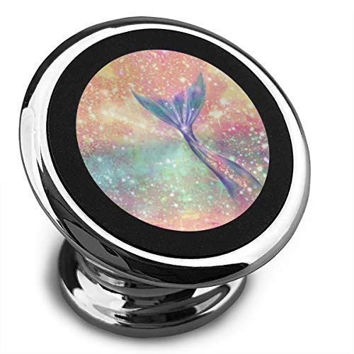 Magnetic Car Mount Glitter Pink Mermaid 360 Rotation Car Phone Holder for Dashboard Cell Phone Cradle Mount Compatible