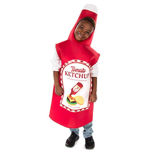 Tomato Ketchup Bottle Childrens Halloween Costume - Fun Food Kids Outfit -YXL-