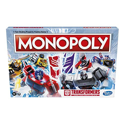Hasbro Gaming Monopoly: Transformers Edition Board Game for 2-6 Players Kids Ages 8 and Up- Includes Autobot and Decepticon Tokens