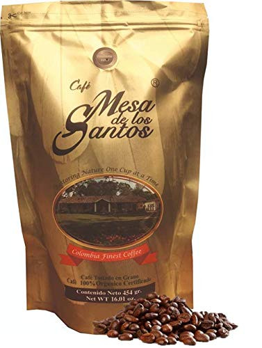 Mesa de los Santos Bean Bag Organic Coffee Colombian Gourmet Coffee Specialty Classic Coffee 16.1 ounces Coffee Energy Drink