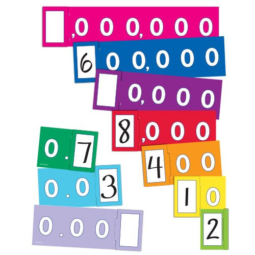 EAI Education Place Value Expanded Notation Strips - Thousandths to Millions: 10 Student Sets