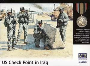 Masterbox 1:35 Scale US Check Point in Iraq Assembly Parts by Masterbox