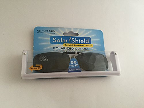 Solar Shield Driving Lens 56 Rec 15 Ultralight Polarized Clip on Sunglasses 100 percent Uva/uvb Protection