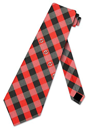 Devils Check Polyester Neck Tie Hockey Team Ties