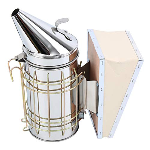 Yonntech Bee Hive Smoker Stainless Steel w/Heat Shield Beekeeping Equipment Galvanized Yonntech Bee Hive Smoker Stainless Steel w/Heat Shield Beekeeping Equipment Galvanized