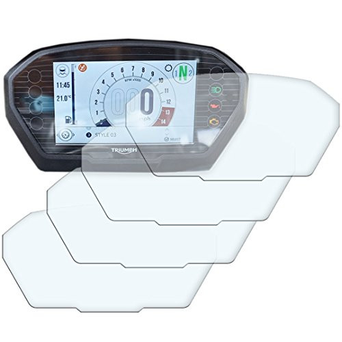 Speedo Angels Dashboard Screen Protector for TRIUMPH SPEED TRIPLE -2018 Plus - - 2 x Ultra Clear  and  2 x Anti Glare