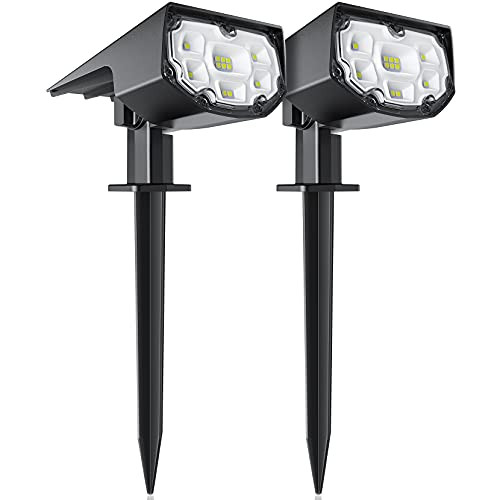 12 LEDs Solar Landscape Spotlights- IP67 Waterproof Outdoor Solar Spotlights 2-in-1 Wireless Solar Powered Landscape Lights for Yard Garden Pool Patio Driveway Porch Walkway 2 Pack Cold White 12 LEDs Solar Landscape Spotlights- IP67 Waterproof Outdoor Solar Spotlights 2-in-1 Wireless Solar Powered Landscape Lights for Yard Garden Pool Patio Driveway Porch Walkway 2 Pack Cold White
