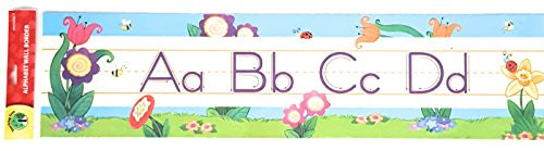Teaching Tree Manuscript Alphabet Bulletin Back to School Board Creative Strips School Office Resources Scholastic Teacher Teacher's Bulletin Trim Wall Border Decal Classroom Decoration Springtime The