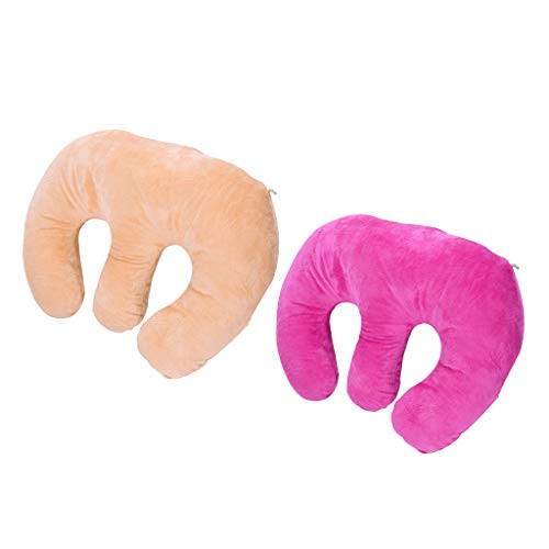 Baosity 2pcs Feminine Bolster Breast Pillow- Soft Face Down Cushion for Massage Bed Table- Beauty SPA Salon Supplies Baosity 2pcs Feminine Bolster Breast Pillow- Soft Face Down Cushion for Massage Bed Table- Beauty SPA Salon Supplies