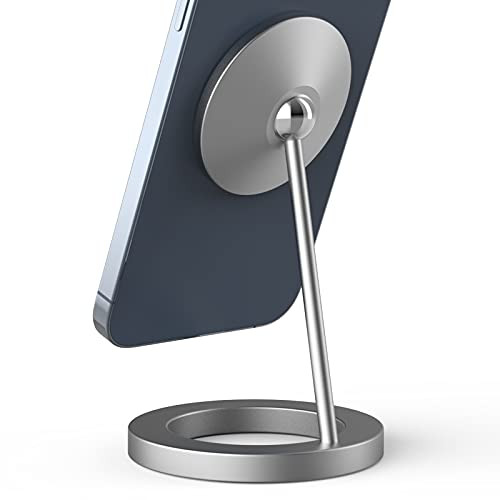Magnetic Adjustable iPhone 12 Stand Holder-MOTEM iPhone 12 Pro Max Stand Holder for Desk-Silvery-