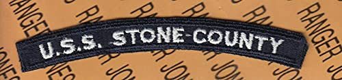 USN Navy United States Ship U.S.S. Stone County Tab 5" tab arc Patch