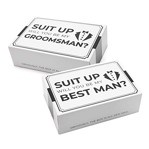 Groomsmen Box -10 pack- Groomsman Gift I Groomsmen Proposal Box - Groomsmen Gift Box Set - Will You Be My Groomsman? - Will You be My Best Man? - Tuxedo Style