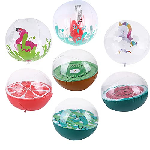 rywfine Inflatable Color Beach Balls Kids Inflatable Beach Ball Summer Pool Toy Ball Summer Swimming Pool Party Entertainment Adult Children's Toys