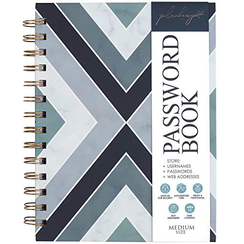 PLANBERRY Password Book with A-Z tabs Alphabetized Password and Internet Address Organizer Website and Computer Password Keeper with Alphabetical tabs Medium- 6.2x7.7?- Hardcover -Emerald- PLANBERRY Password Book with A-Z tabs Alphabetized Password and Internet Address Organizer Website and Computer Password Keeper with Alphabetical tabs Medium- 6.2x7.7?- Hardcover -Emerald-