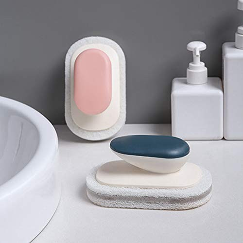 Multi-Functional Magic Cleaning Sponge Brush-Sponge Cleaning Brush with Handle-Cleaning Supplies Dish Wand Sponge for Sponge Cleaning Brush-Kitchen-Bathroom-Table Cleaning Brush -Pink-
