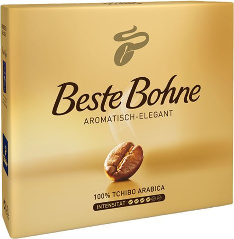 2 Packs of Tchibo Beste Bohne Ground coffee 17.6oz/500gx2