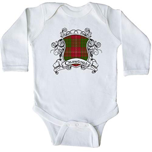 inktastic Crawford Tartan Shield Long Sleeve Creeper 6 Months White 22e29