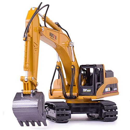 Ailejia Alloy Excavator Construction Truck Toy Tractor Boy Toy Manual Excavator Metal Construction Equipment Models